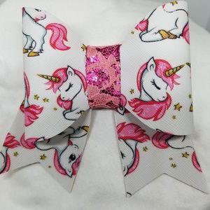 Handmade unicorn hairbow